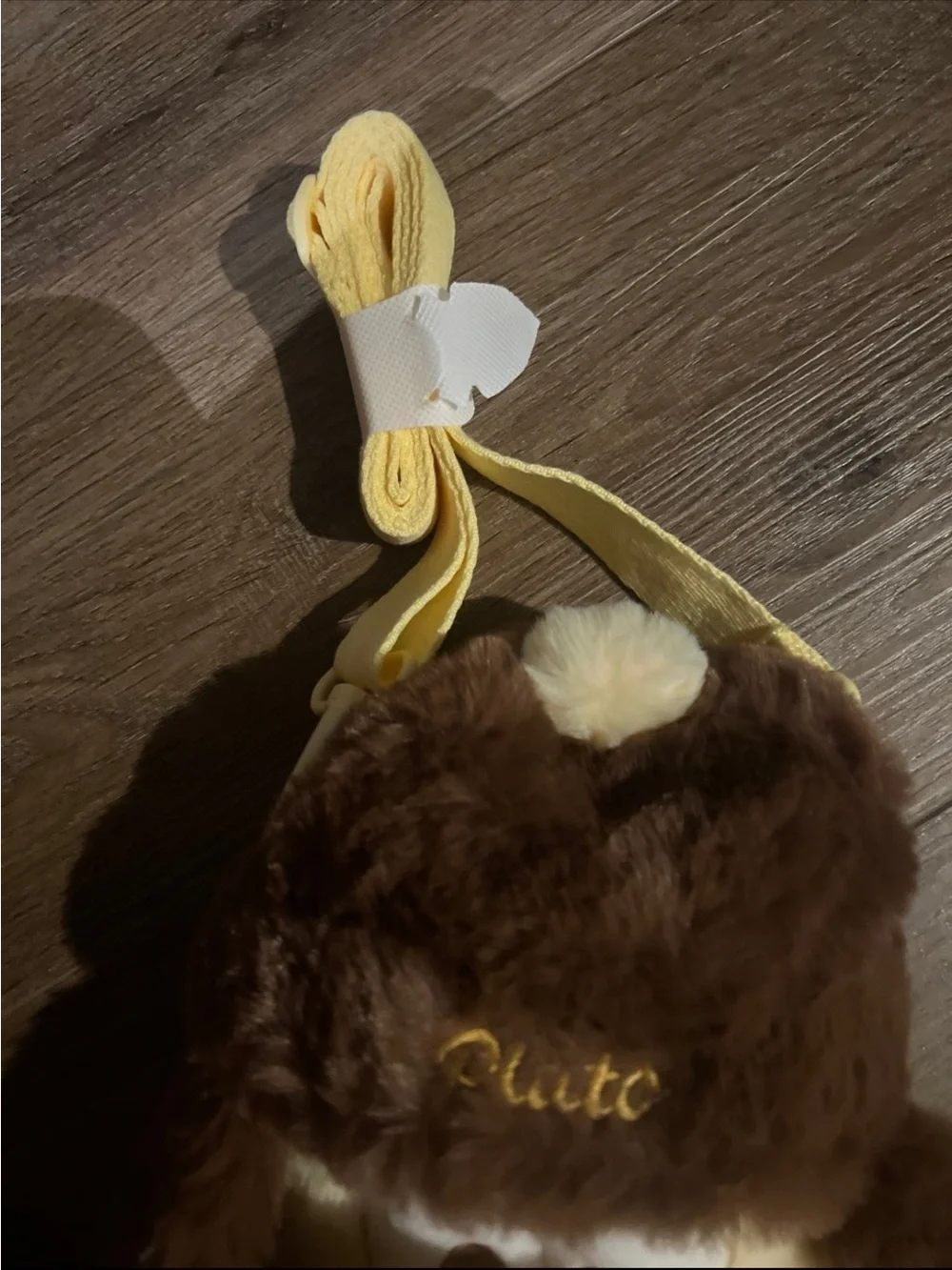 Disney Plush Pluto Dog Face Crossbody Bag - Brown, Cream, Pink, Yellow